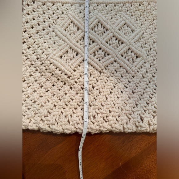 Wood and Crochet handbag purse round handle Oceanista purse new - Picture 8 of 8